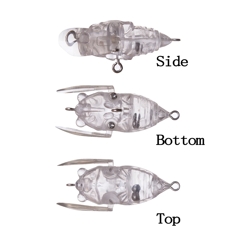 Señuelo Cigarra TopWater Chan'sHuang – En blanco con sonajero para DIY - imagen 3