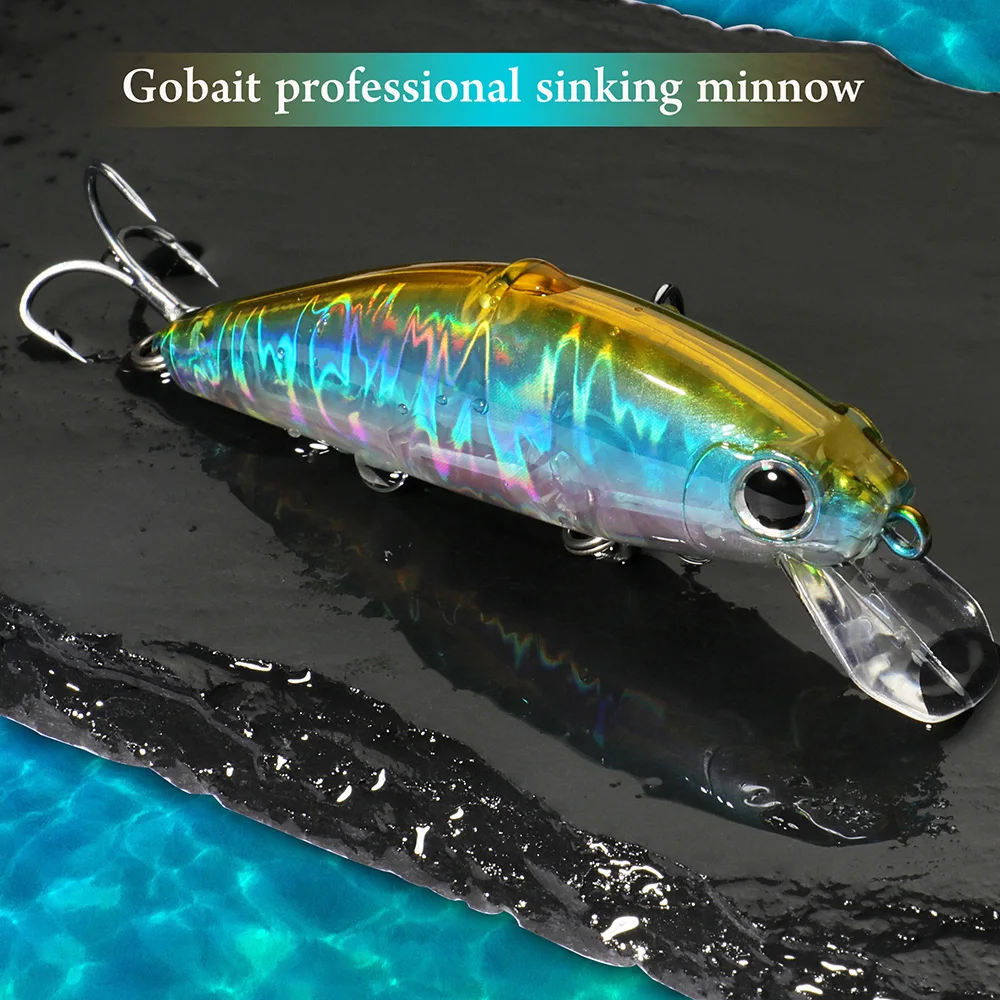 Señuelo de pececillo hundido, 11g, 7cm, tiro largo, Popper, Pesca, Swimbait, aparejos de Pesca de carpa, anzuelo Wobbler, Crankbait 3D, Jerkbait, cebo de silicona - imagen 3