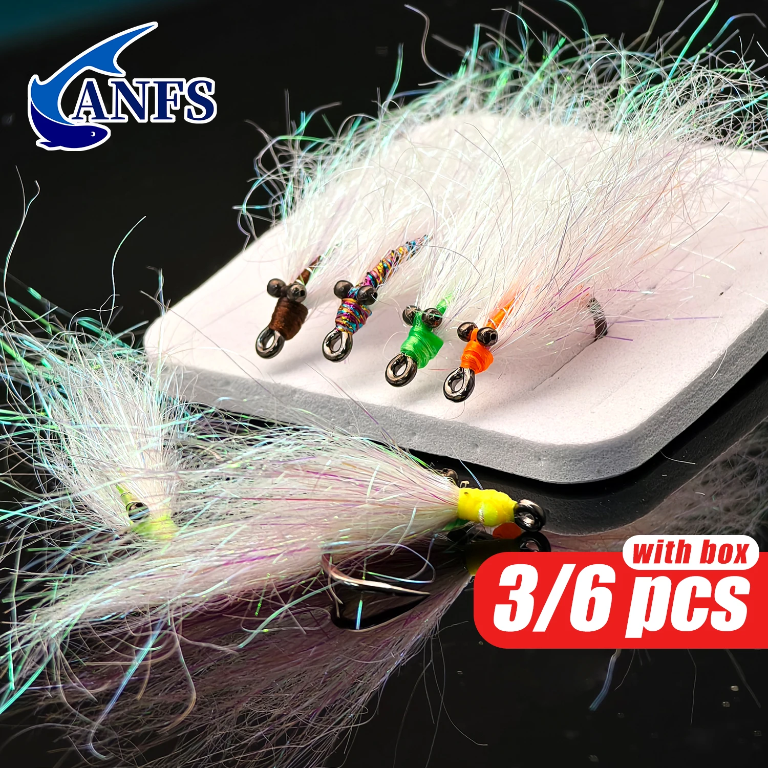 ANFS Crazy Charlie — Mosca de pesca para lubina, trucha y pez hueso - imagen 2