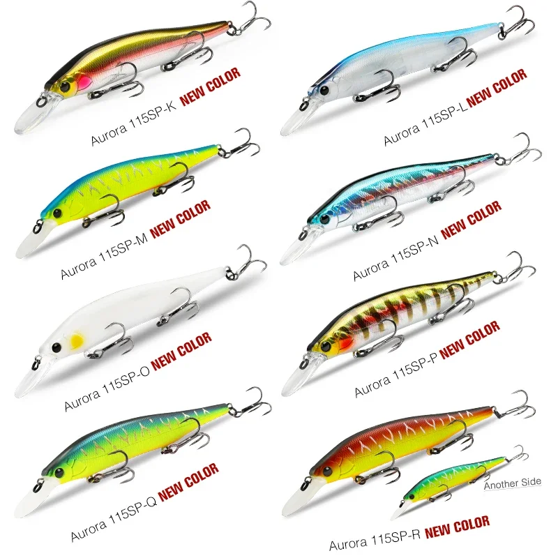 TSURINOYA 115SP suspendido Minnow Jerkbait 115mm 17,2g AURORA sistema de peso de tungsteno cebo duro Artificial señuelo de pesca profesional - imagen 3