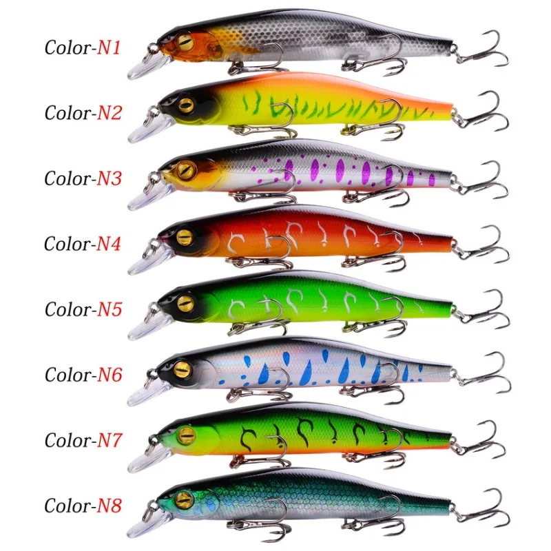 Señuelo de pesca de pececillo duro, cebo artificial, Wobbler, carpa, perca, equipo de pesca, 125mm, 17,7G - imagen 2