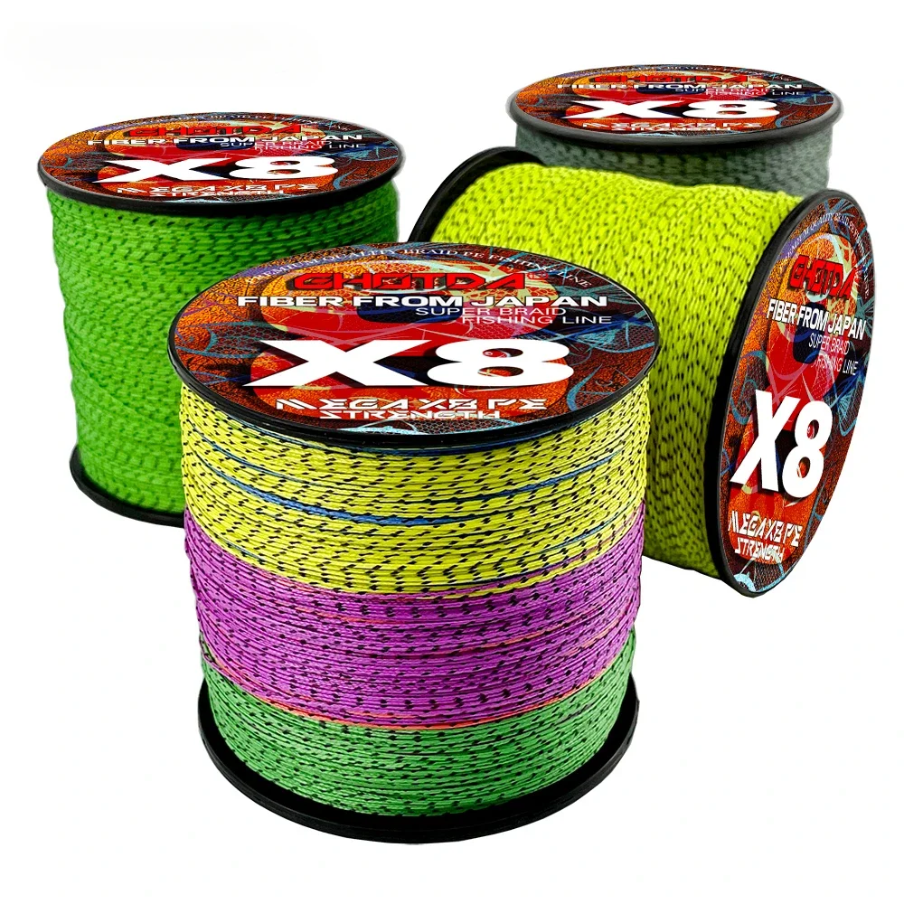 Línea de pesca trenzada de 1000M, 8 hebras, multifilamento X8, línea de PE Invisible manchada, 8/22/31/39/43/52/61/78LBS de diámetro 0,14-0,5mm - imagen 3