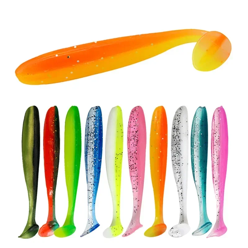 Aorace-Cebo de silicona para pesca en el Mar, Señuelos blandos de 5,5 cm-7cm, Pva, Swimbait, Wobblers, artículos de aparejos artificiales, 10 unidades por lote - imagen 2