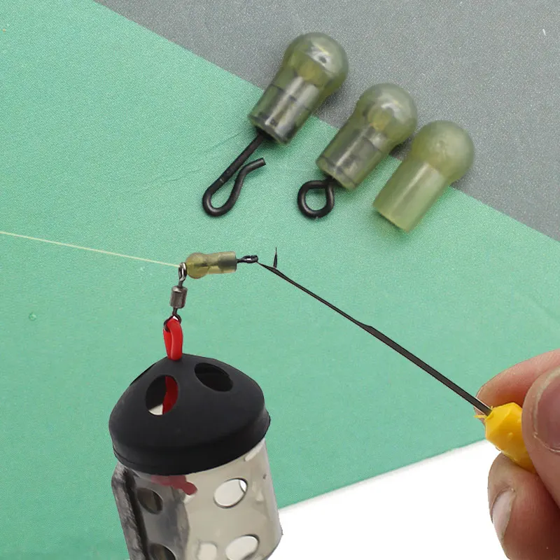 30 Uds. Accesorios de pesca de carpa, pequeño amortiguador de cuentas, giratorio de cambio rápido, aparejos de pelo de carpa, línea para aparejos de pesca de carpa - imagen 3