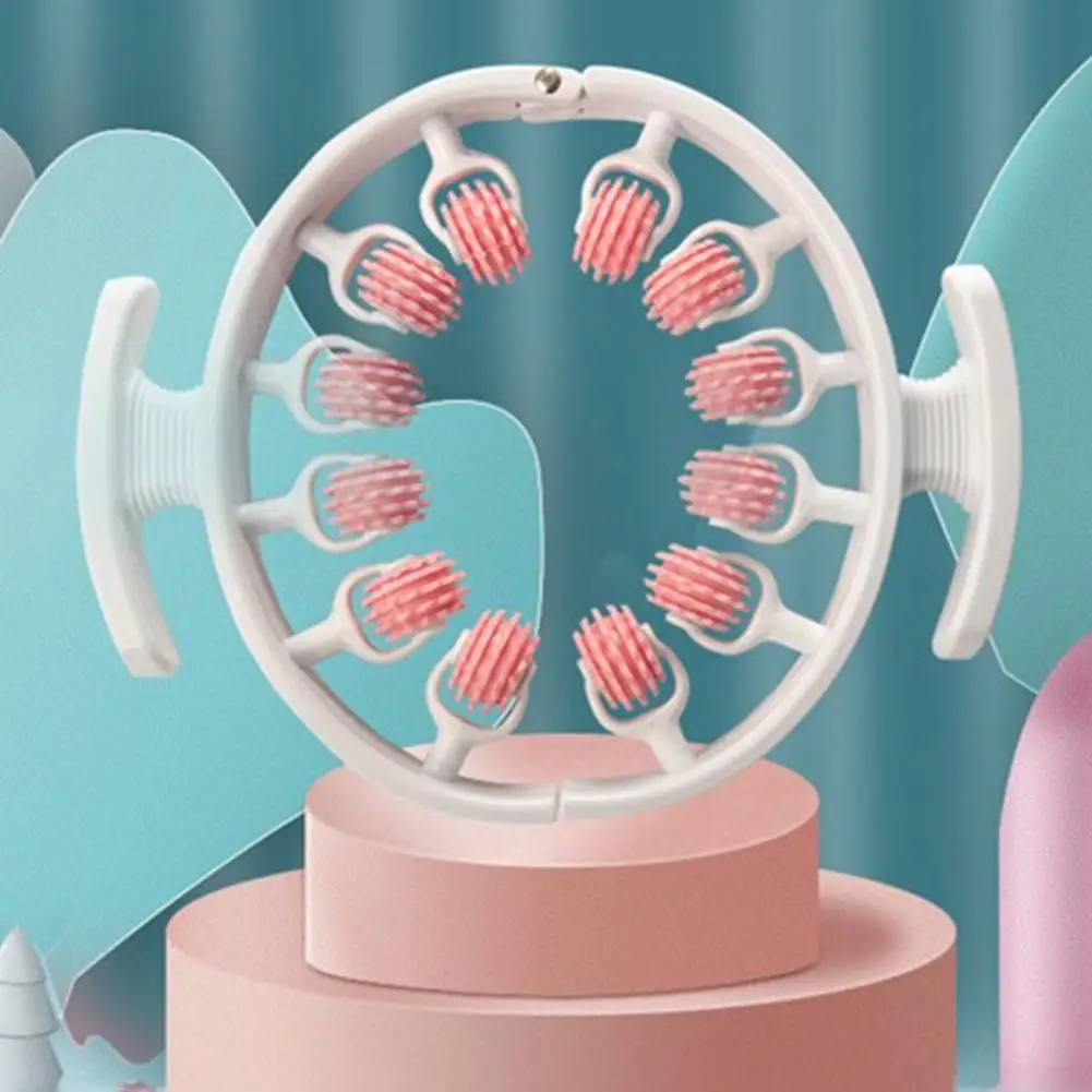 Rodillo de masaje para piernas, drenaje linfático, terapia de tejido profundo, muslos, brazo, hombro, herramienta de masaje de relajación muscular con 12 rodillos