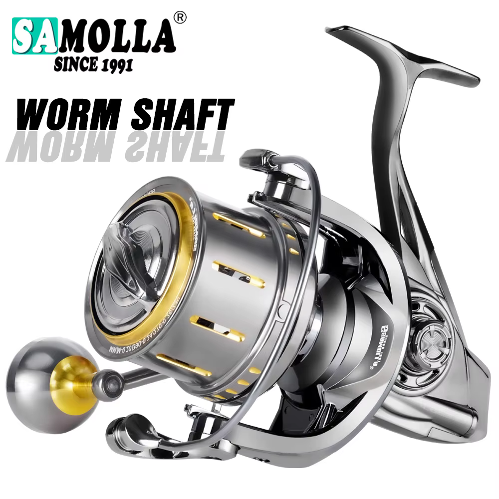 Carrete de spinning SAMOLLA metálico para agua salada y dulce