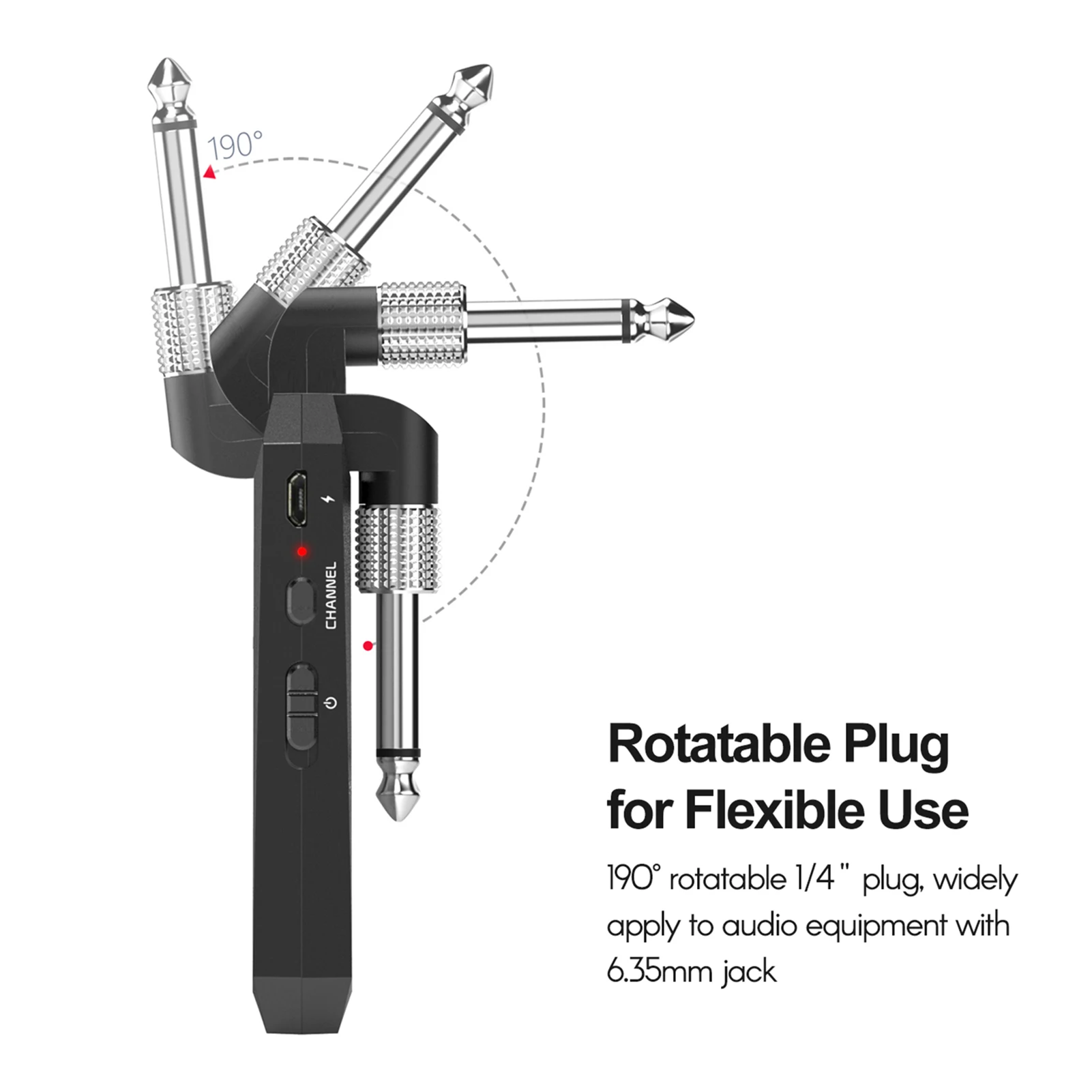 M-VAVE-Sistema inalámbrico para guitarra, transmisor de Audio recargable, receptor, amplificador, accesorio, Cable tipo C, 5,8G, WP-5G - imagen 3