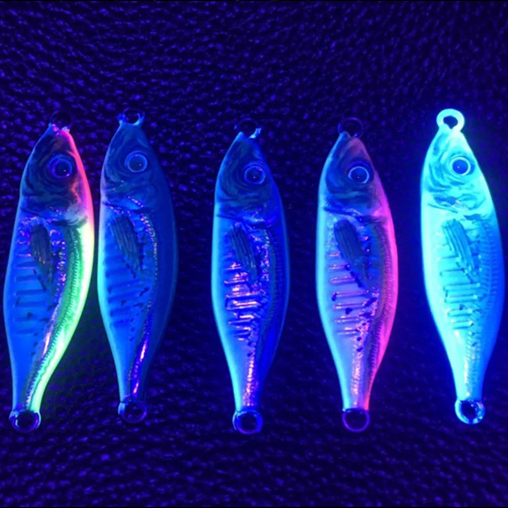 Señuelo de Metal con sonidos de sonajero, plantilla con estampado 3D de agua salada, lubina, Jigging, hundimiento lento, atún fundido, pesca en mar en alta mar, 100g/120g/150g - imagen 5