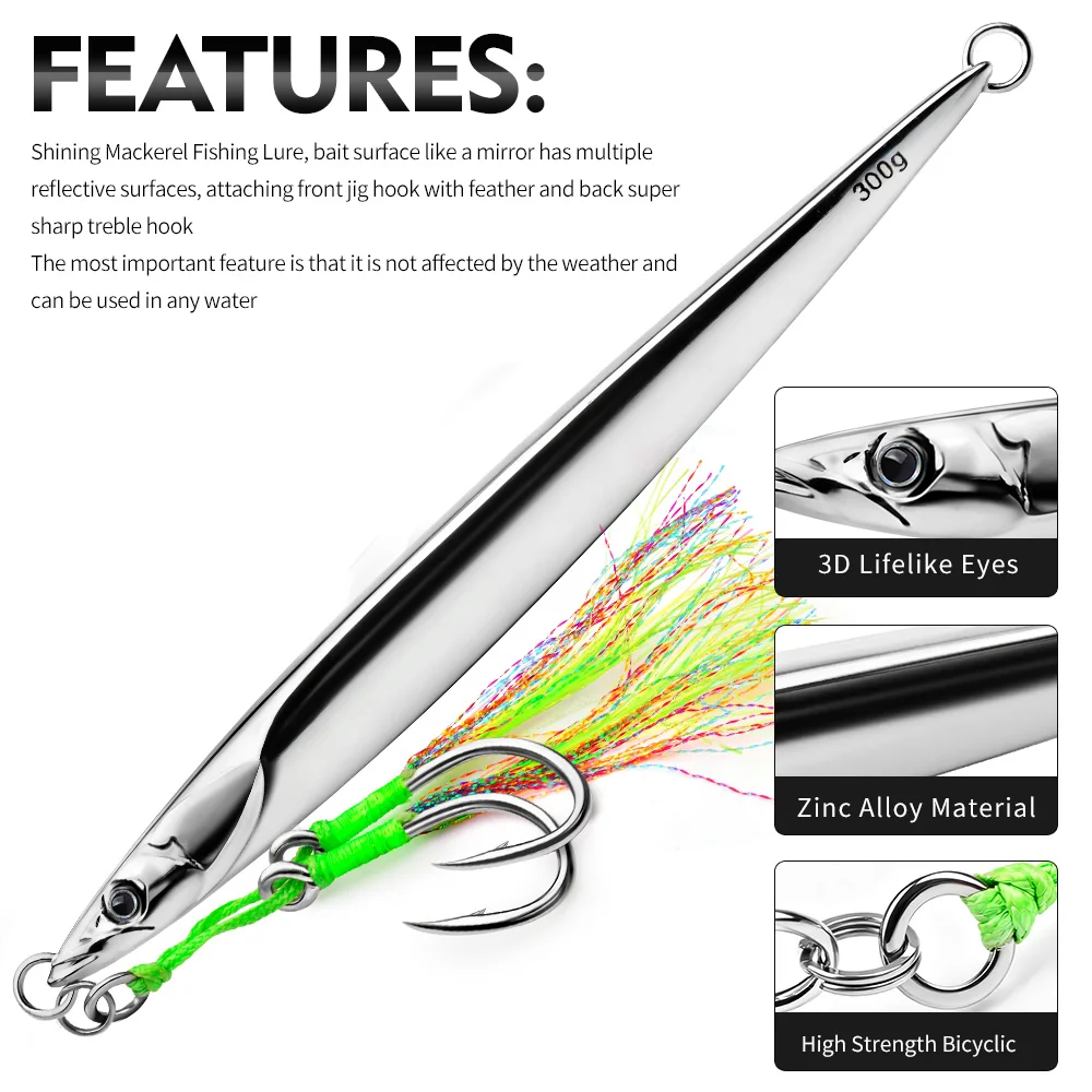 PROBEROS 1 Señuelo de Pesca Metálico, Señuelos de Pesca de Alta Calidad, Favoritos de los Capitanes, Cucharas Brillantes para Agua Salada, Perfectas para Jigging - imagen 5