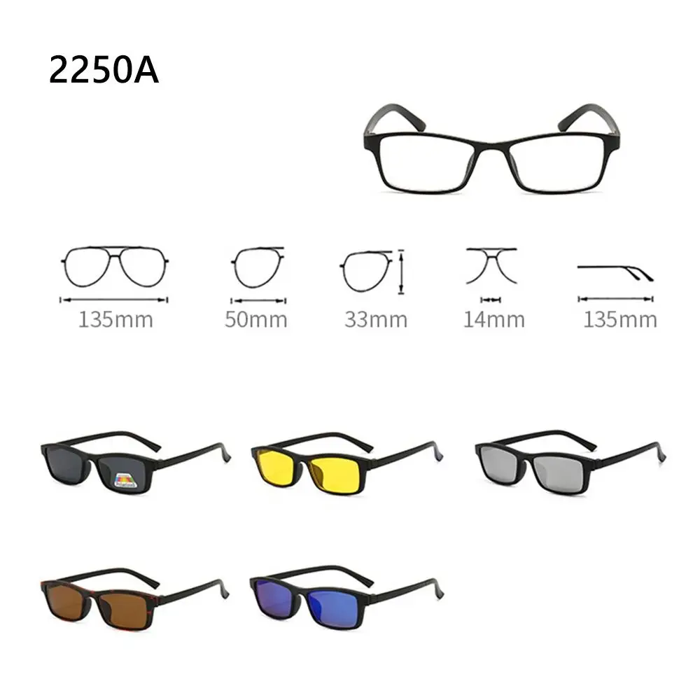 Gafas de sol magnéticas polarizadas para ciclismo y conducción, protección UV400, 6 en 1 - imagen 2