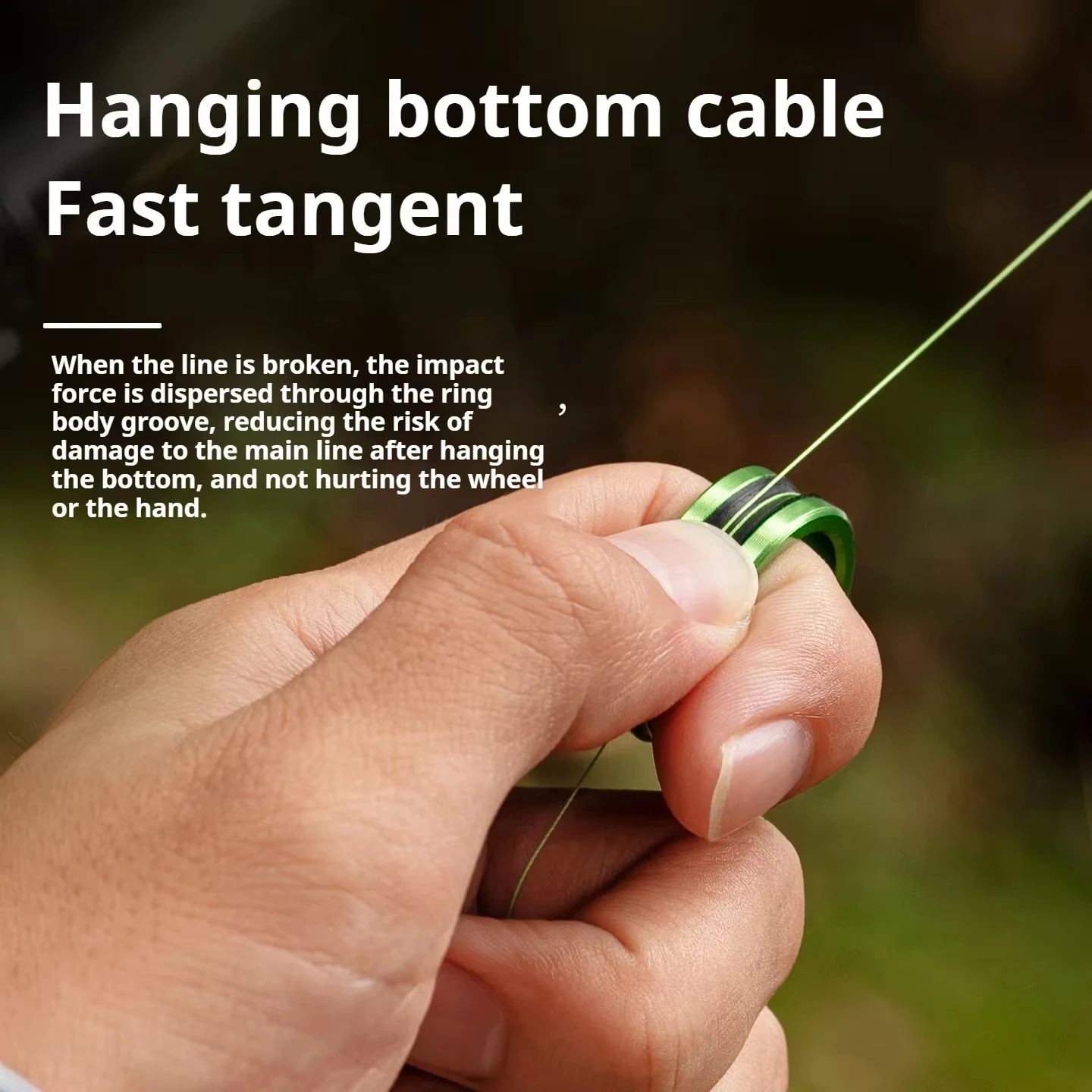 Anillo de Cable de aleación, corte de línea rápida, antideslizante, protege las manos/carrete de pesca, apriete el nudo líder, herramientas de pesca, 2/1 Uds. - imagen 5