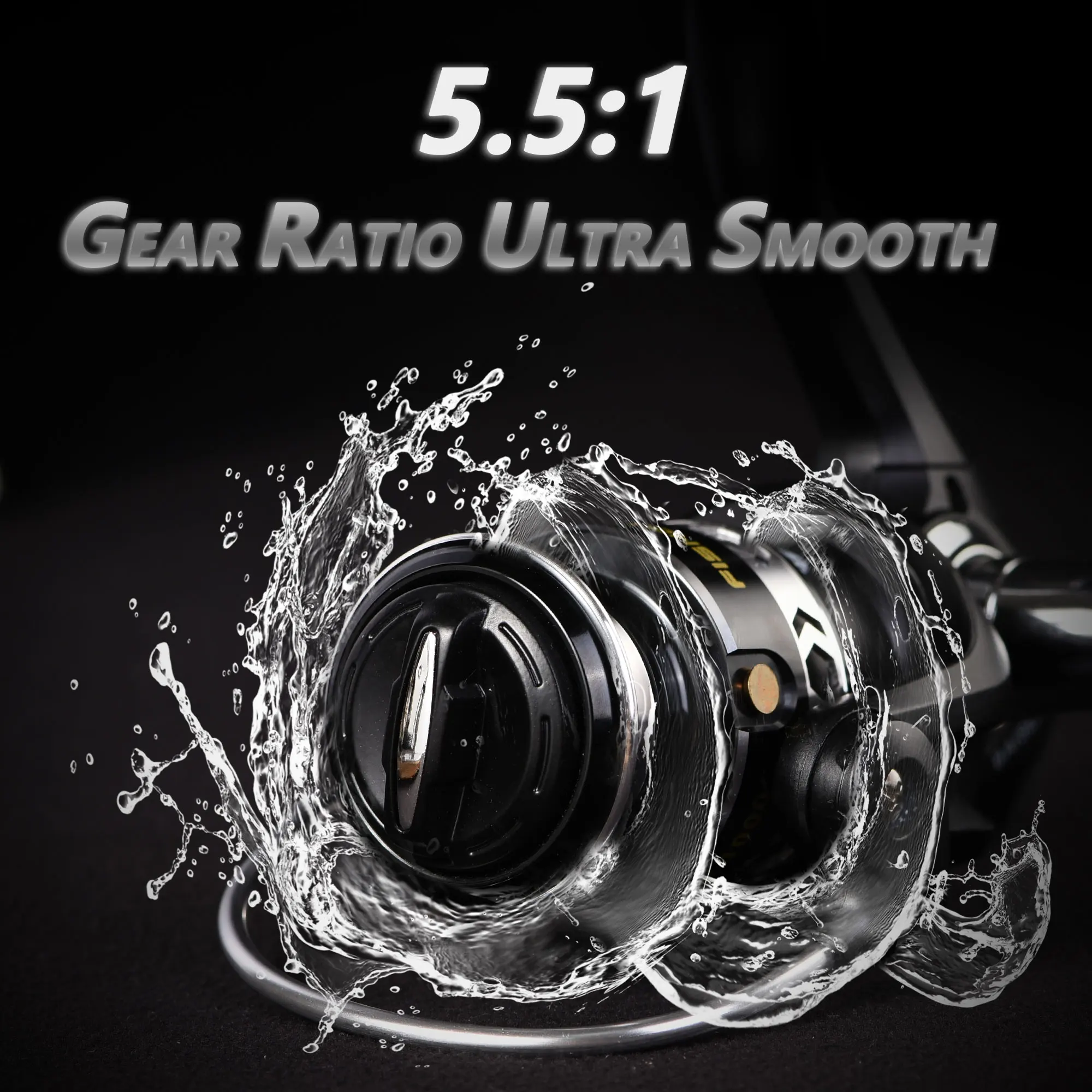 Carretes de pesca giratorios, alta velocidad 5,5: 1, ultrasuaves para pesca en agua dulce y salada - imagen 4