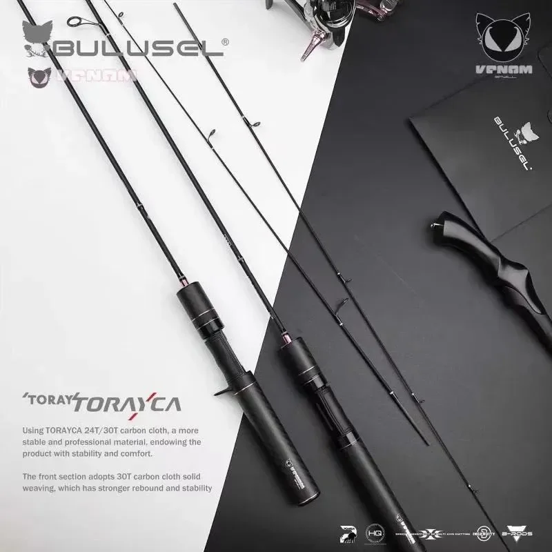 Caña de pescar BULUSEL Venom UL sólida para spinning ligero - imagen 2