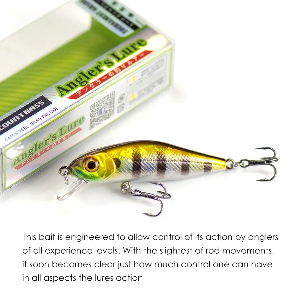 COUNTBASS Minnow Wobblers Angler's Fishing Lures Floating Shad Jerk Your Bait , Diving Depth 0.8-1m Leurre Hard Baits 55mm 4.7g - imagen 4