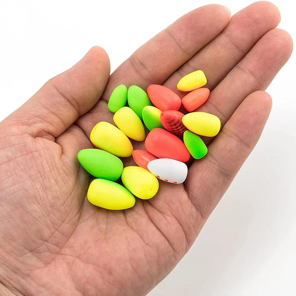 10 Uds flotador de espuma de pesca boyas Bobber balas corchos ovalados, trucha Walleye Pompano flotadores indicador de pesca con mosca aparejos de pesca - imagen 4