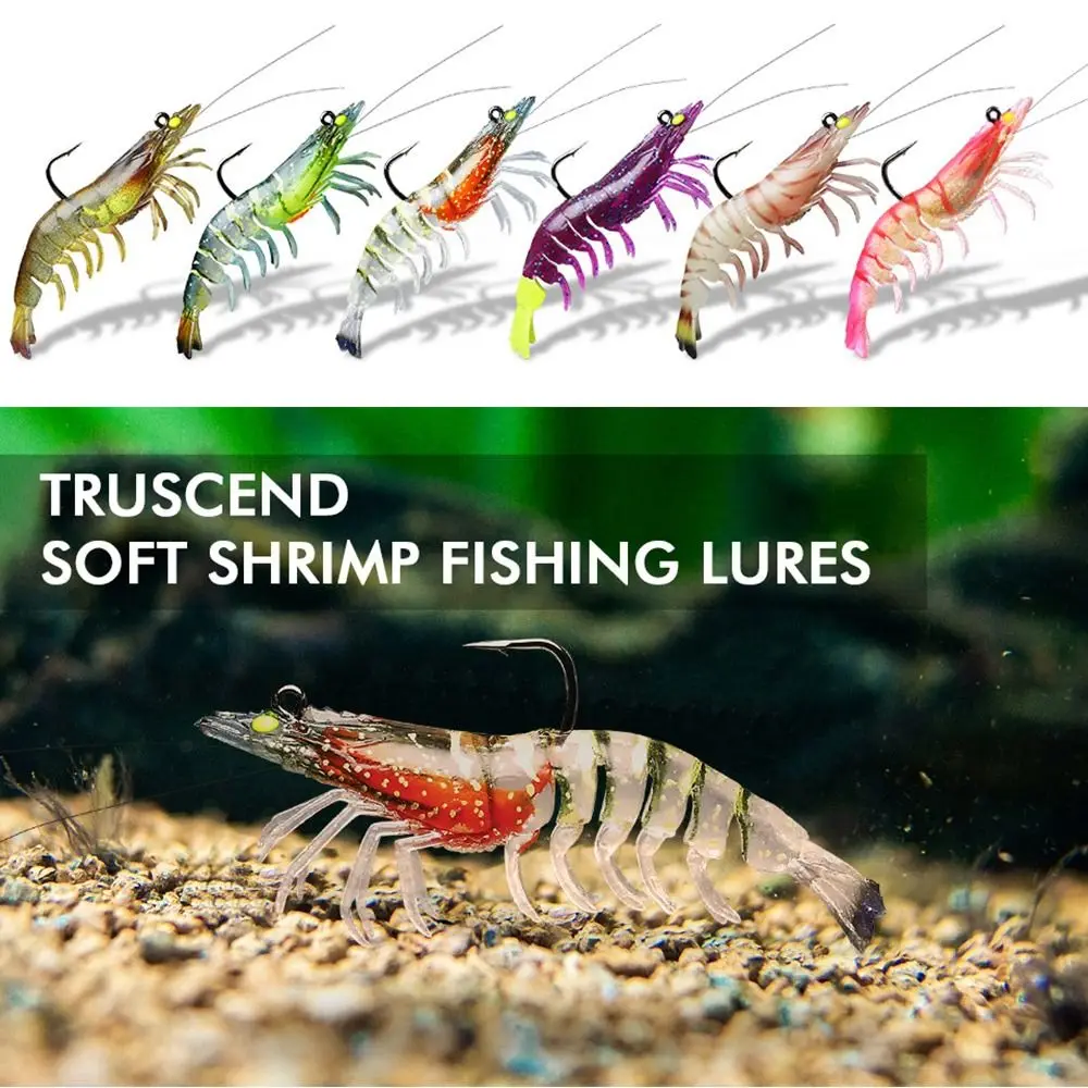 Señuelo de pesca en el mar, anzuelo portátil de silicona suave, garra plana clásica, cebo falso de Camarón, gusano, 2024 - imagen 3