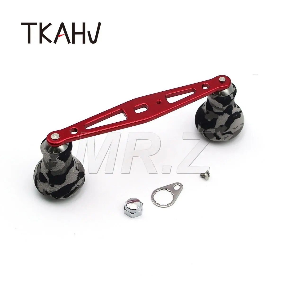 TKAHV-mango de carrete de pesca de fundición eléctrica, rojo, 103mm de largo, para Abu Daiwa Shimano Baitcast, carrete de tambor de perfil bajo, color gris - imagen 5