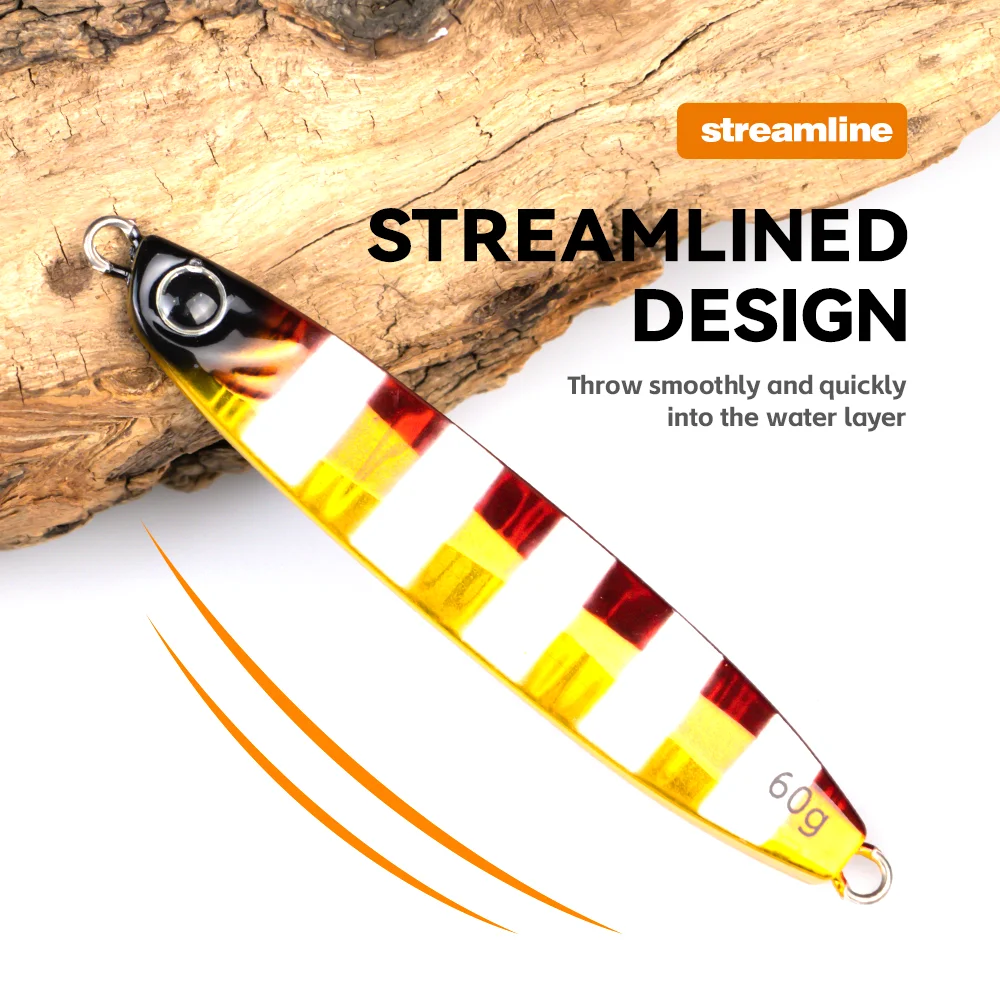 Thorforce-señuelo de Jigging de 60g, 80g, 100g, plantilla de fundición brillante, cebos de pesca, plantilla de Metal, aparejos de pesca de agua salada - imagen 3