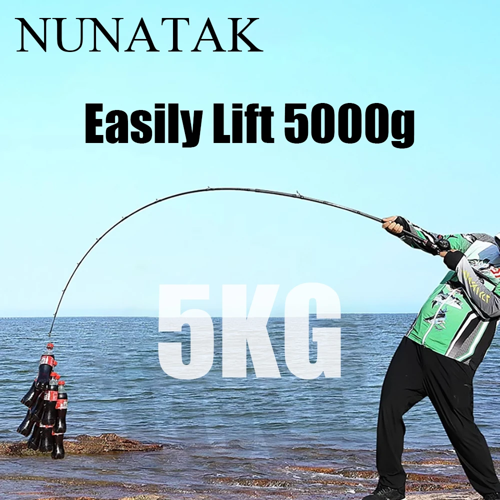 NUNATAK-caña de pescar irrompible Lei Qiang XH/XXH, 2 secciones, caña de pescar de alto carbono, cañas de mar de diseño ligero superduro, 2024 - imagen 5