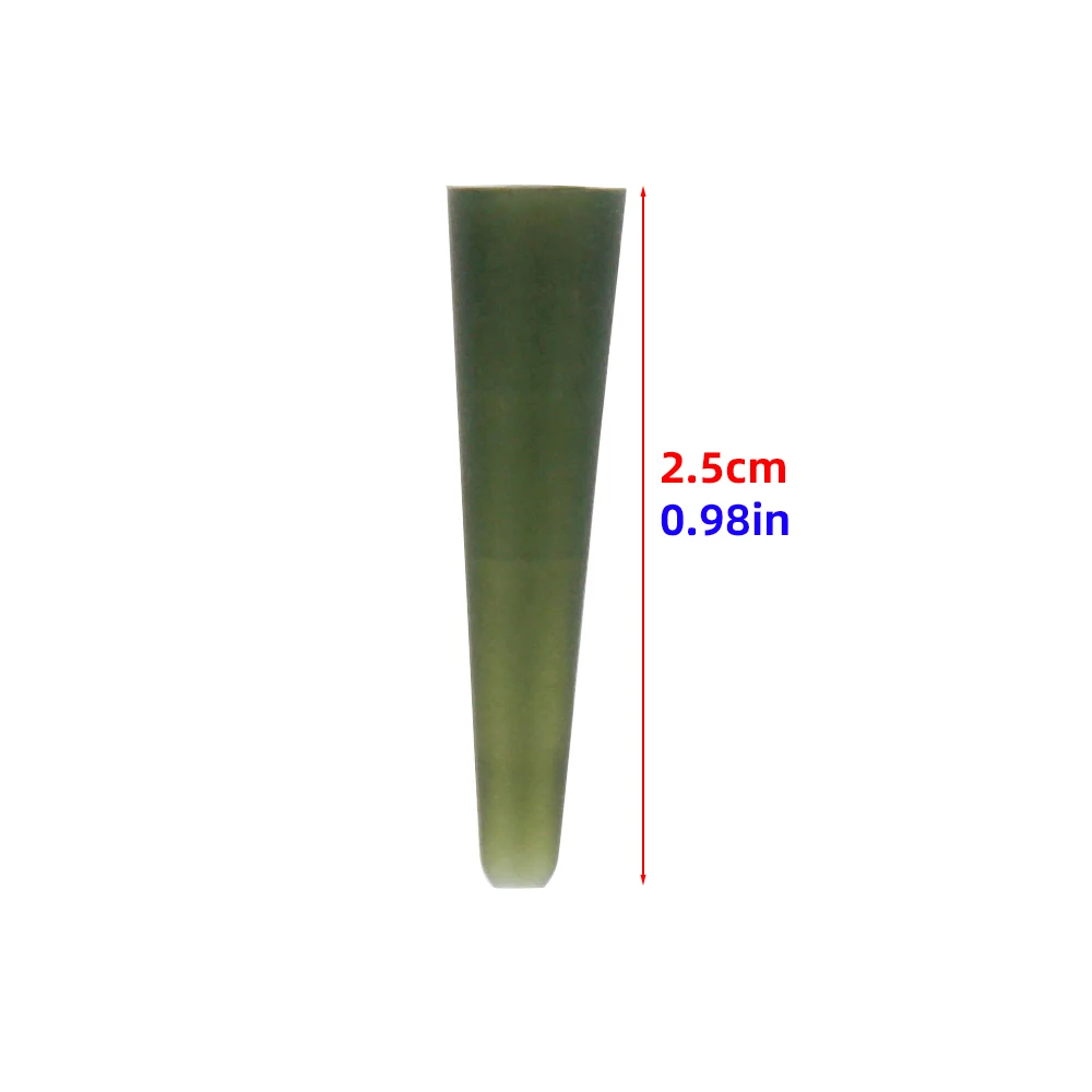 Hirisi 20 piezas Terminal de pesca de carpa aparejo cola mangas de goma cono Clips de plomo de pesca AE060-1 accesorios de pesca de carpa - imagen 3