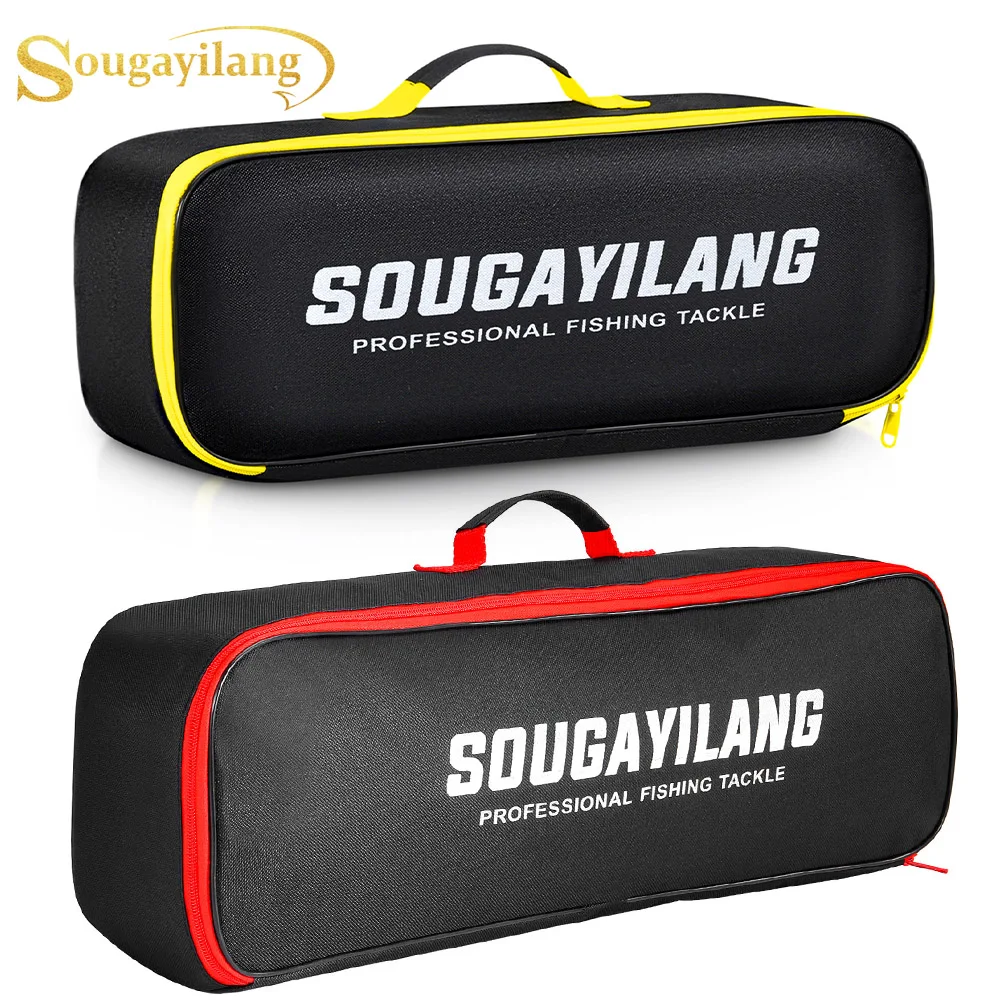 Bolsa de caña de pescar Sougayilang, 46cm, 57cm, bolsas portátiles de nailon para aparejos de pesca, almacenamiento portátil, kit de herramientas de almacenamiento al aire libre para pesca