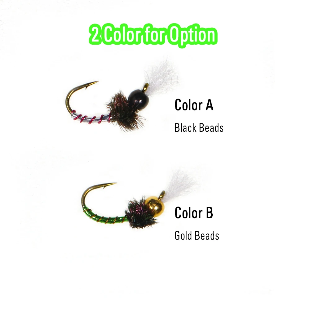 Wifreo-señuelo de pesca, cebo de 6 piezas, epoxi, cebra, gelatina, Midge, Mosca, trucha, Nymph, Midge, Pupae, zumbador, Larva - imagen 3