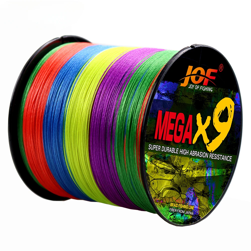 JOF-sedal de pesca de 500m, 9 hebras, cables trenzados, PE multifilamento, cable para Mosca de carpa 20 24 35 40 50 65 80 100lbs, Jigging de fundición larga - imagen 3