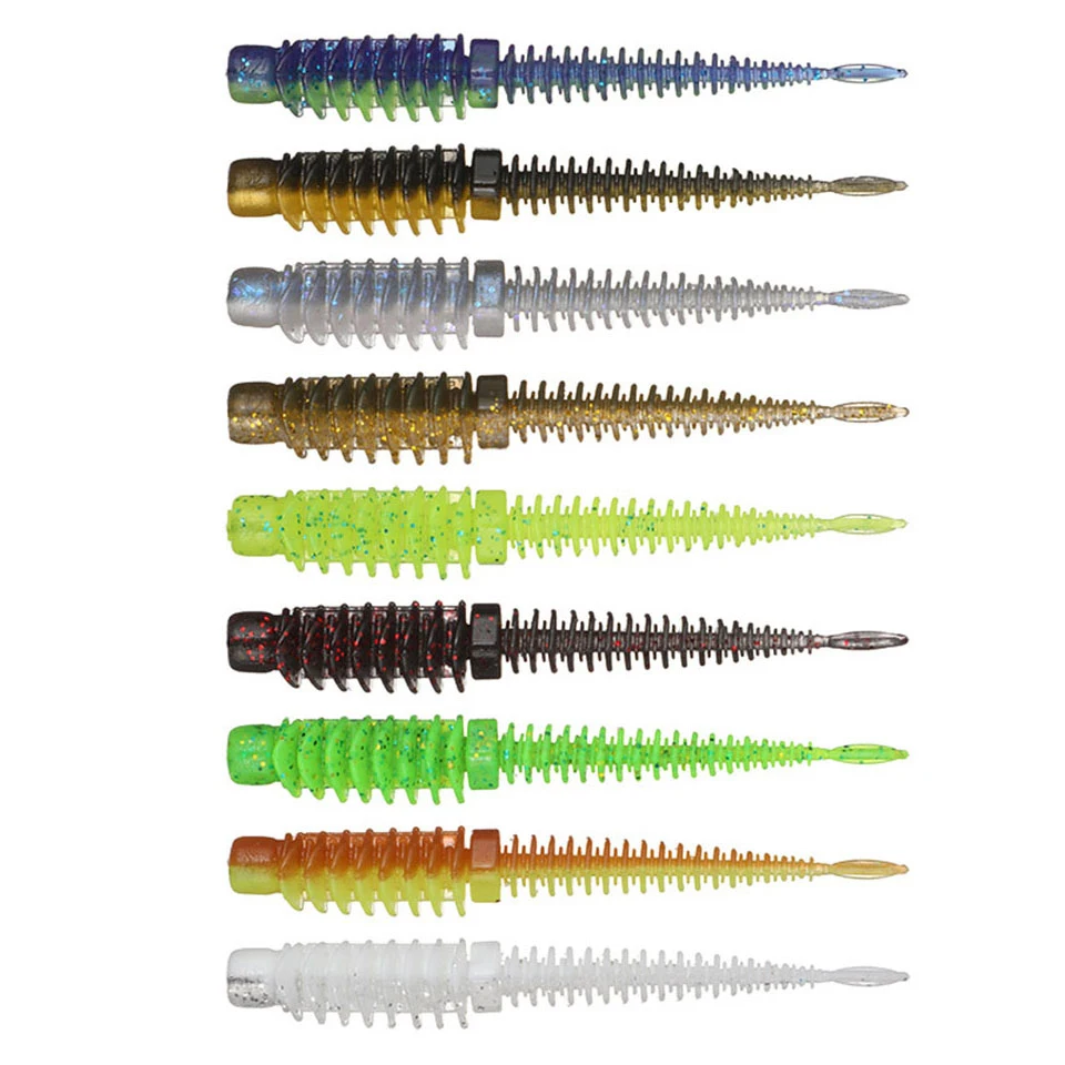 WALK FISH-Cebo Artificial de gusano, 14 piezas, 75MM/1,8G, Tpe, flotante, carpa, perca, Iskatanta - imagen 2