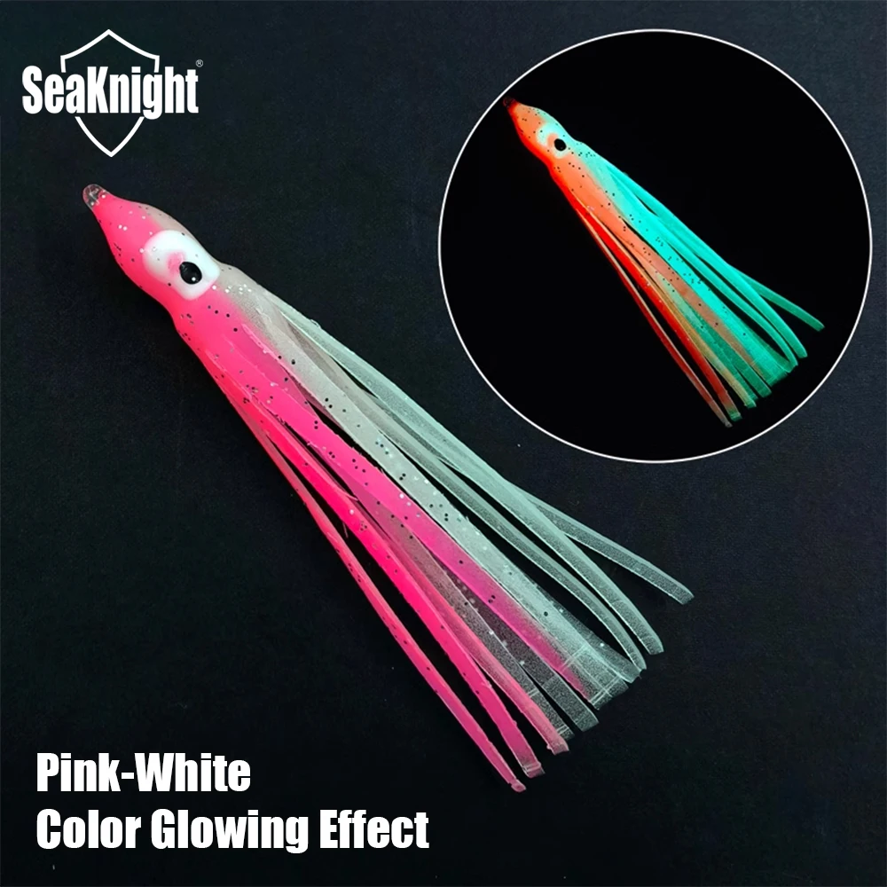 Seaknight-Cebo de calamar luminoso para pesca en el mar, señuelo luminiscente de 7 tamaños y 9 colores, novedad de 2024 - imagen 5