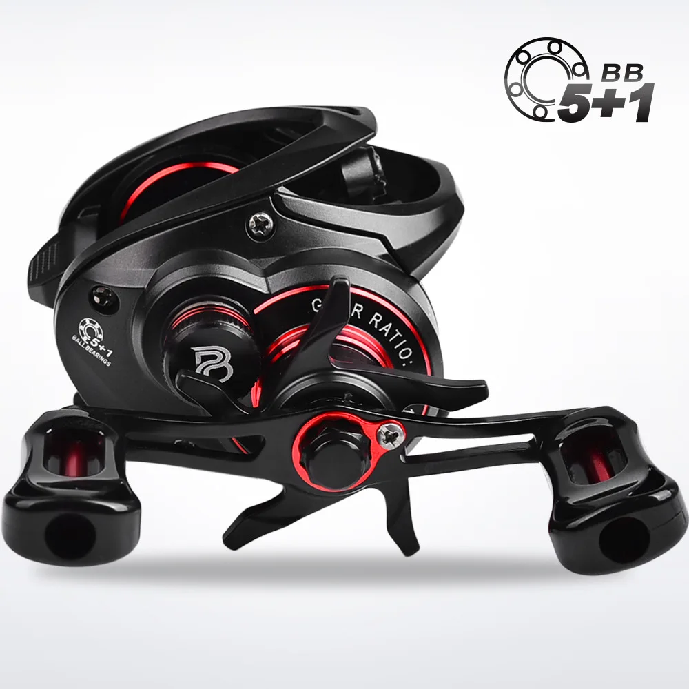 Carrete baitcasting de metal con arrastre alto y tambor fundido - imagen 4