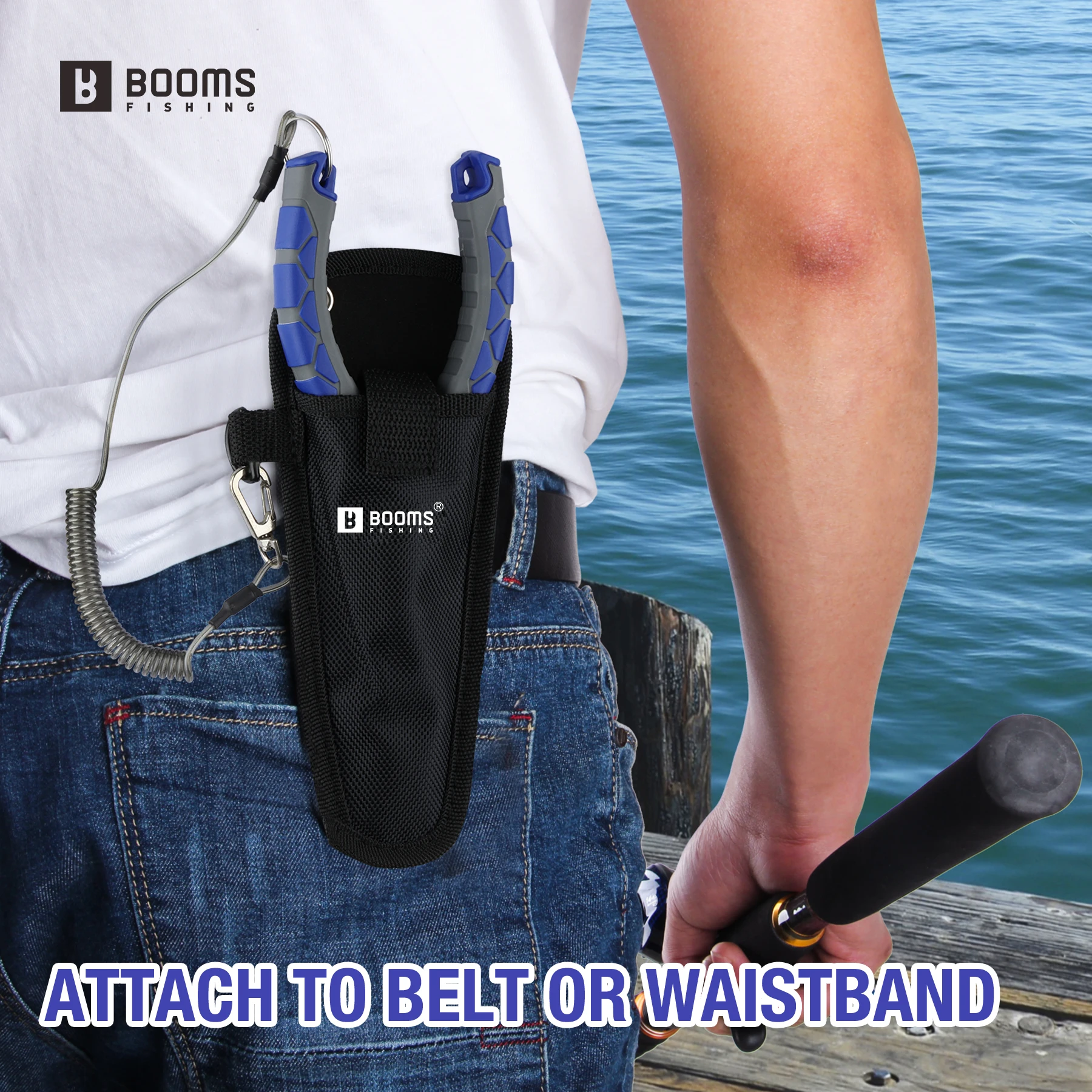 Booms Fishing XW10 Alicates de pesca de punta larga de 23cm herramienta removedora de anzuelos tijeras cortadoras de línea de acero inoxidable herramientas de pinzas de pesca - imagen 4