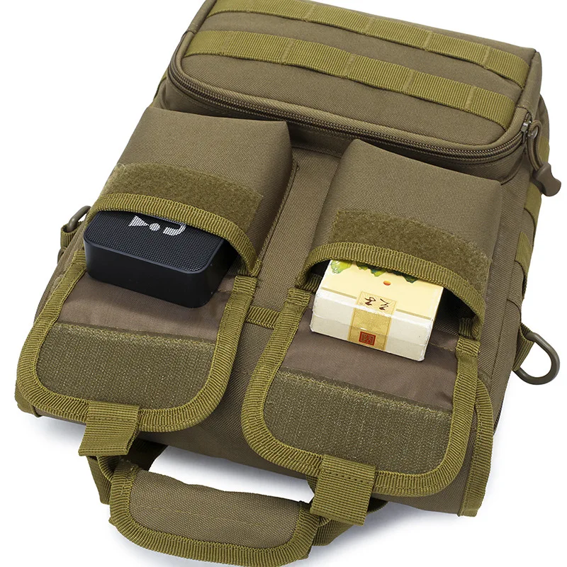 Bolso de mano táctico de pesca para hombre, bolsa de hombro de camuflaje Molle para caña de pescar, caza, Camping, senderismo, bolso cruzado al aire libre - imagen 5