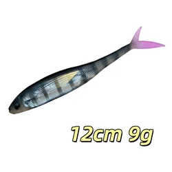 Swolfy 5 uds 12cm 9g cebo blando Jig Wobbler Señuelos de Pesca Shad Swimbaits cebo Artificial para Jig Head pesca con mosca goma de silicona