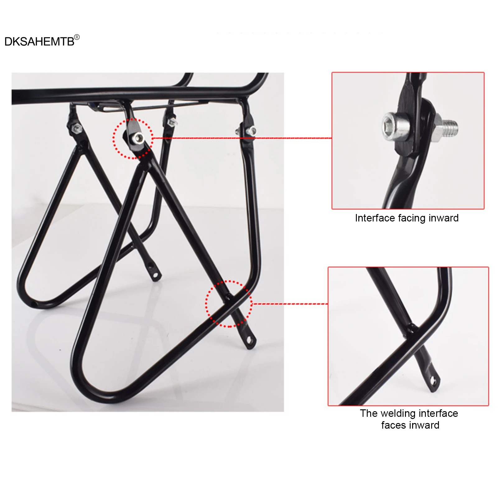 Soporte para cuadro frontal de bicicleta, estante duradero de acero de alta calidad para bicicleta de montaña, estante de carga atrevido Universal, accesorios para ciclismo - imagen 5