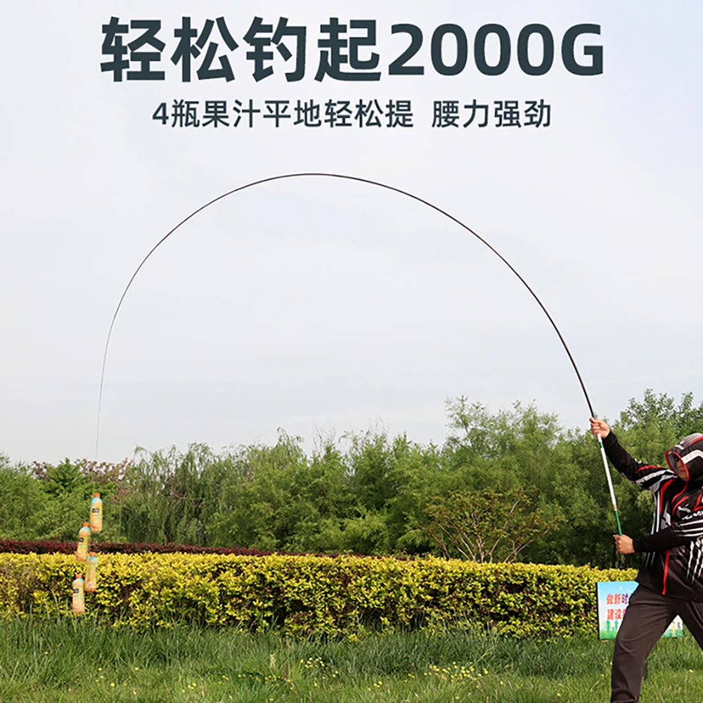 GHOTDA-caña de pescar giratoria de carbono de fundición larga, aparejos de Pesca de mar/Río, peso del cebo, 3,6 m, 4,5 m, 5,4 m, 6,3 m, 7,2 m, 5-20g - imagen 5