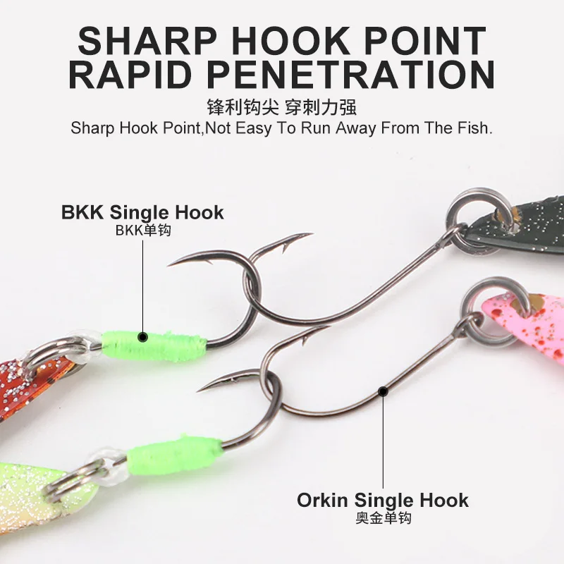 OBSESSION ST012 5 unids/set VIB Mini señuelo de pesca 2,5g 25mm plantilla de Metal hundimiento anzuelos de hoja giratoria vibración cebo duro Artificial - imagen 5