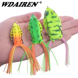 Ganchos con forma de rana de rayo de agua superior, 1 unidad, 6g, 9g, 12g, manivela suave para pececillo y rana, Wobbler para pesca con mosca, cebo de tubo suave, aparejos de pesca japoneses