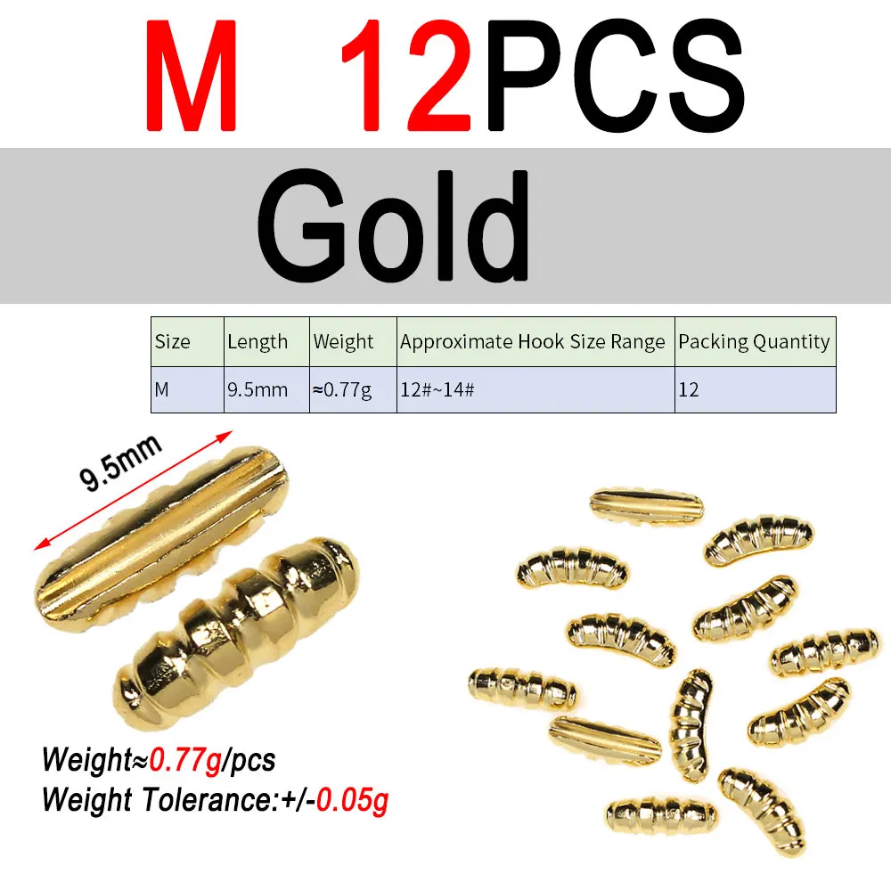 M 12pcs Gold