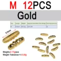 M 12pcs Gold