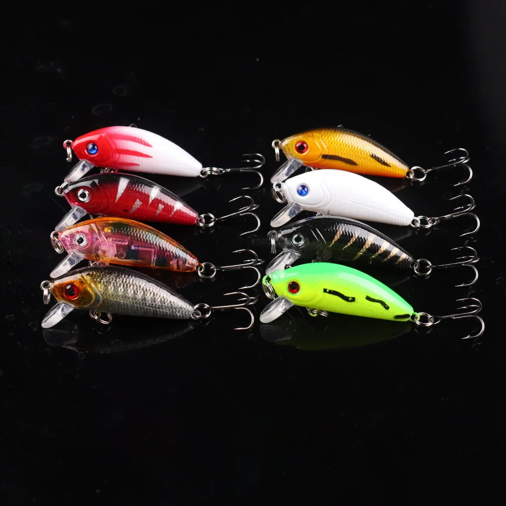 Mini Minnow Wobblers de pesca de hundimiento, Señuelos de Pesca y 4g de 5cm, cebo duro de plástico Artificial para trucha, Crankbait, aparejos de pesca de lubina, 1 piezas - imagen 2