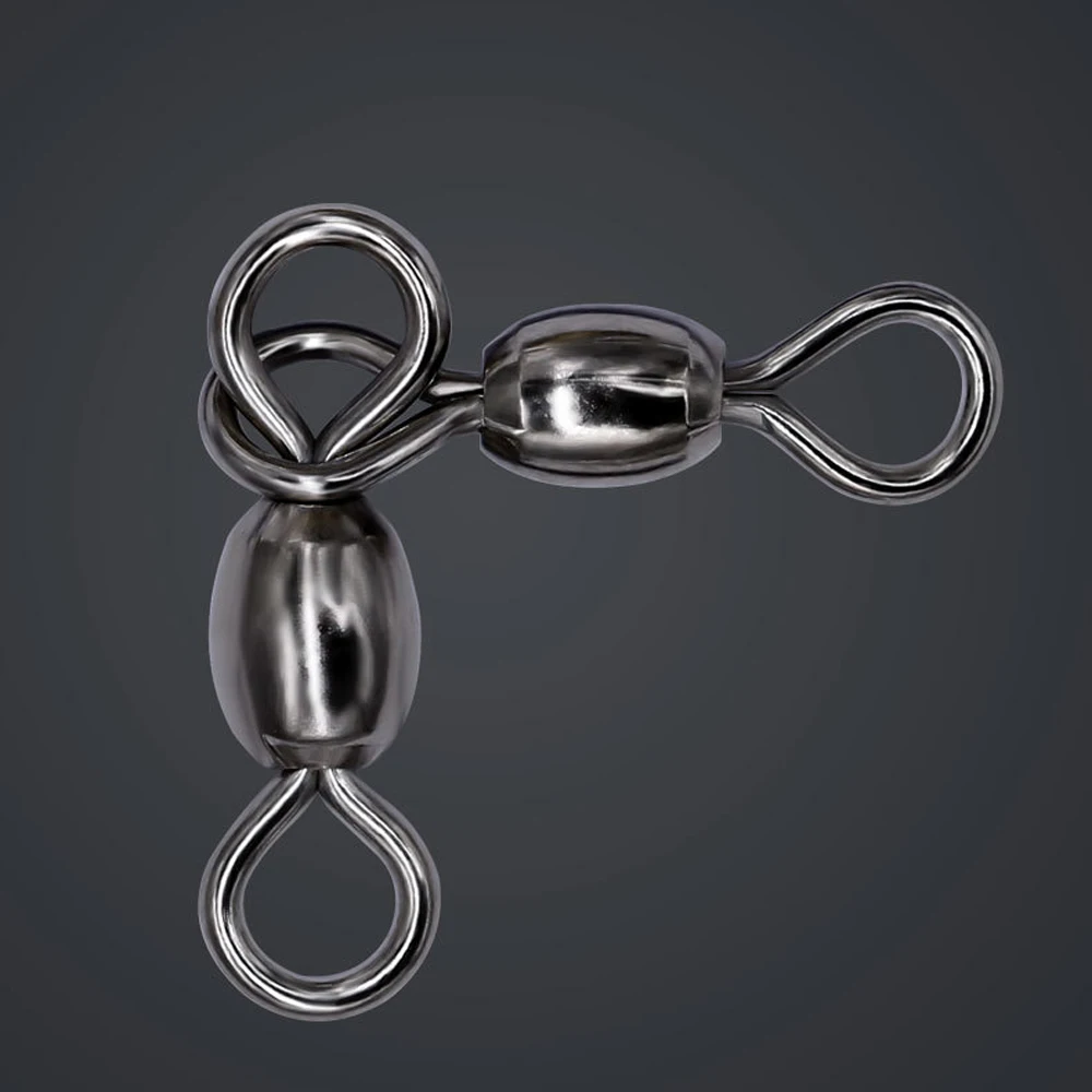 20-40 Uds. Grúa de conexión cruzada de pesca giratoria línea de pesca conector de gancho accesorios de pesca de agua salada de latón - imagen 4