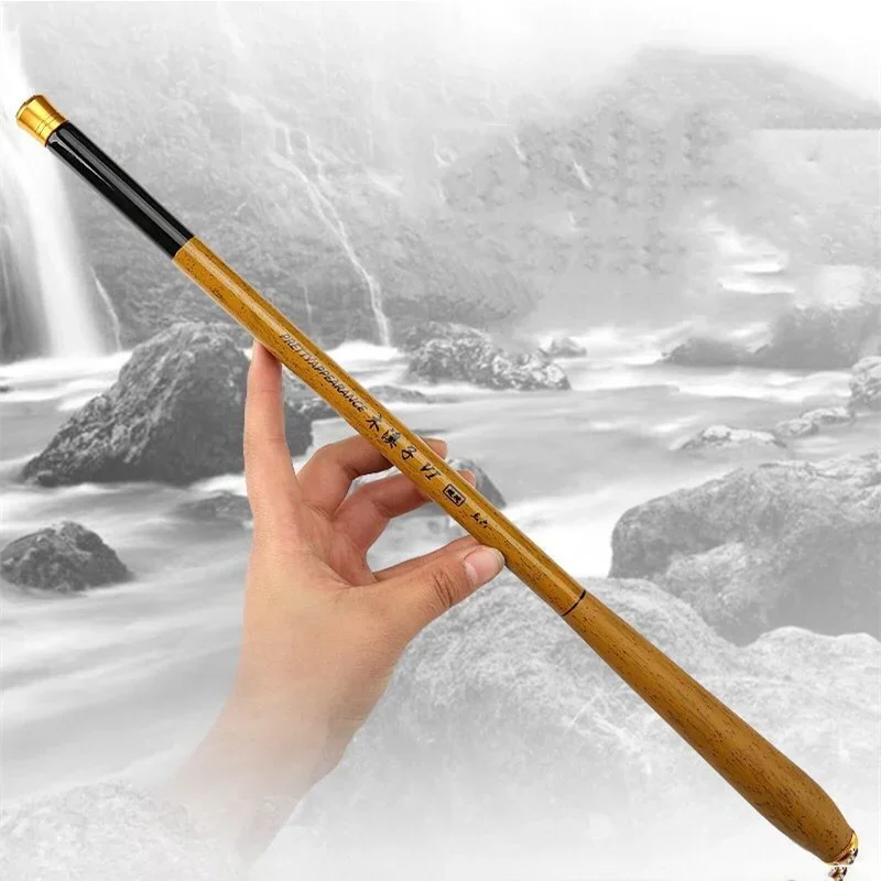 Caña telescópica de fibra de carbono portátil para pesca deportiva