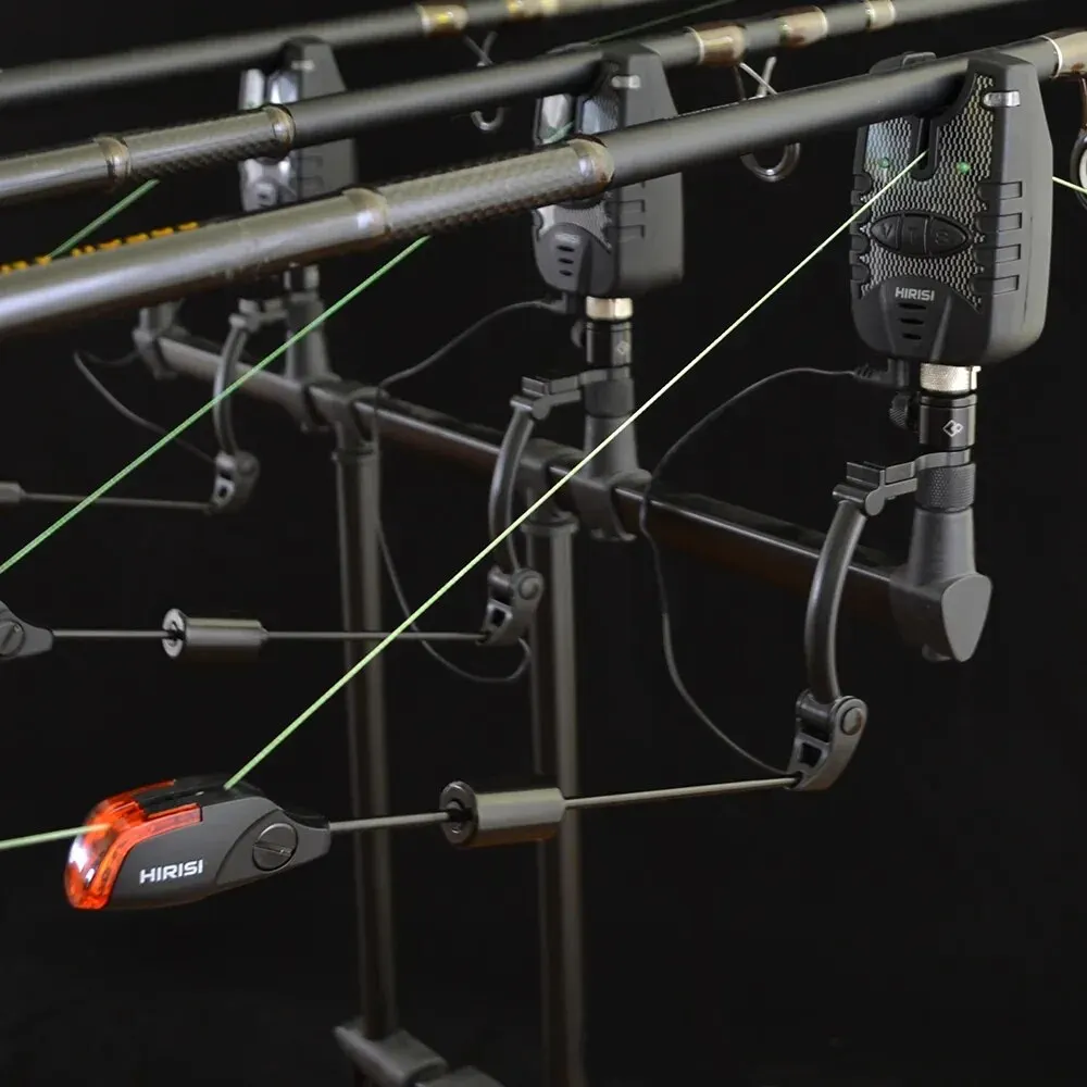 Hirisi-Swingers de alarma de pesca de carpa, indicador de luz LED, asiento de Base extraíble, alarmas de pesca, indicador de mordida, B2011 - imagen 2