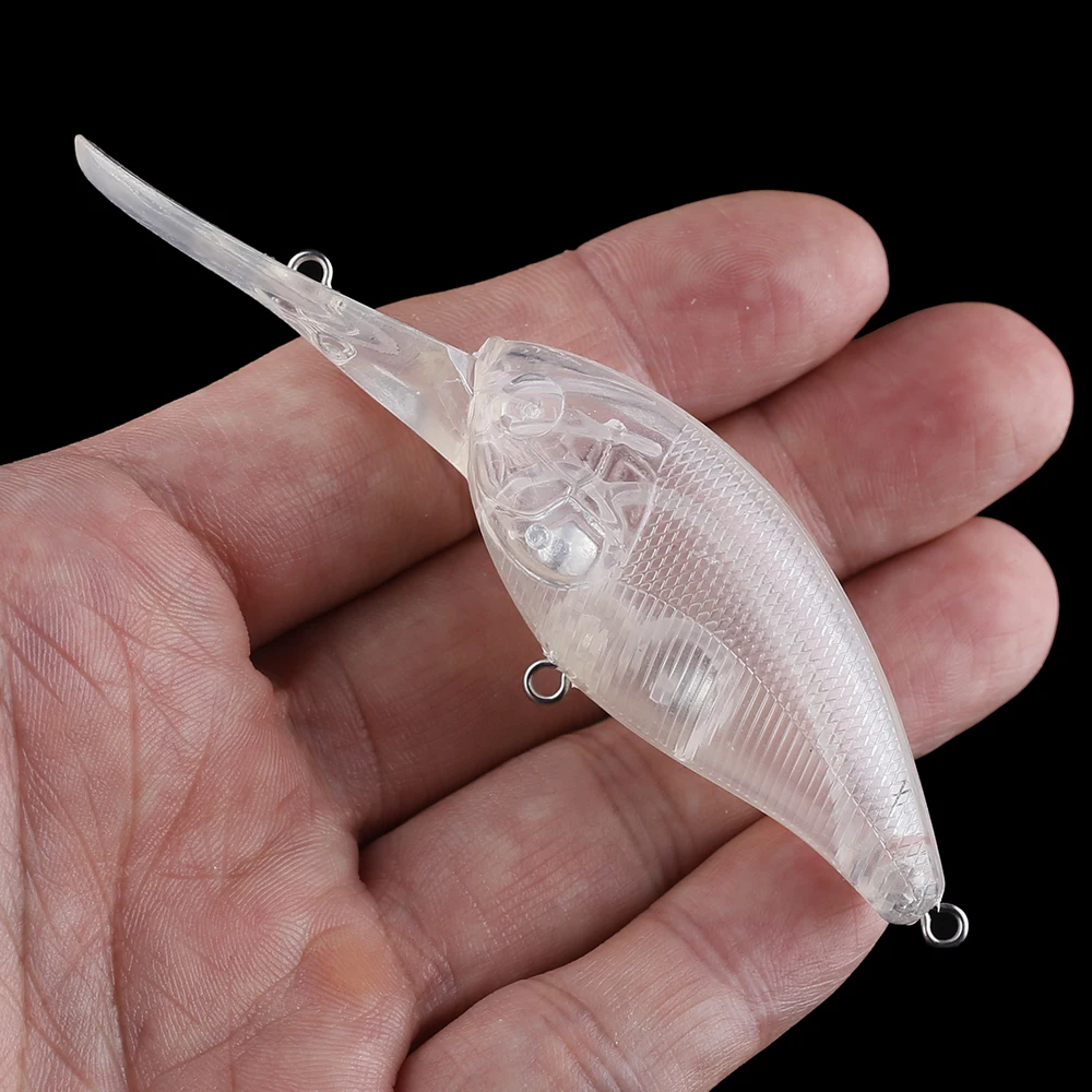 Chan'sHuang-Cebo en blanco sin pintar, 20 piezas, 100mm, 11,5g, sonajero de buceo profundo, Crankbaits, señuelo de pesca Artificial hecho a mano - imagen 3
