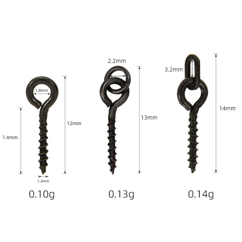 Accesorios de pesca de carpa, gancho de pesca, cebo, tapón de tornillo para Ronnie Carp Spinner Rig Boilies, equipo de aparejos de pesca para detener, 50 piezas - imagen 2