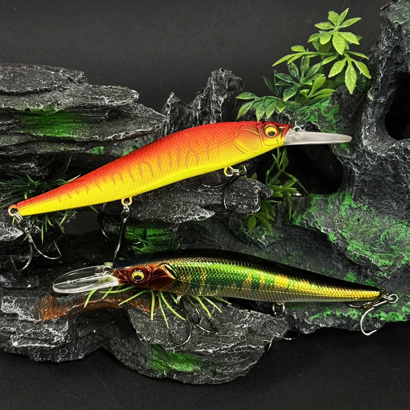 Señuelo de pesca de pececillo flotante, 18g, 110mm, Wobbler de fundición larga, cebo duro Artificial para trucha, agua salada, Swimbait, equipo Jerkbait - imagen 3