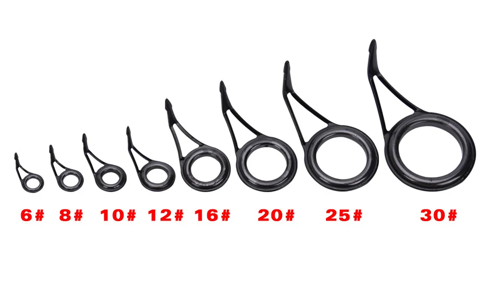 Anillo guía para caña de pescar, anillos de línea de ojo líder de cerámica de acero inoxidable, accesorios para aparejos de pesca, lote de 5 piezas en oferta - imagen 4