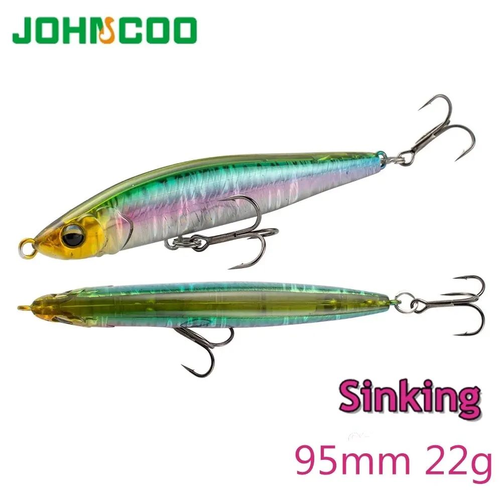 Señuelo de pesca con lápiz Jerk hundido, 95mm, 22g, Wobbler, aparejos de pesca de lubina, accesorios de pesca, señuelos de agua salada, cebo para peces curricán - imagen 2