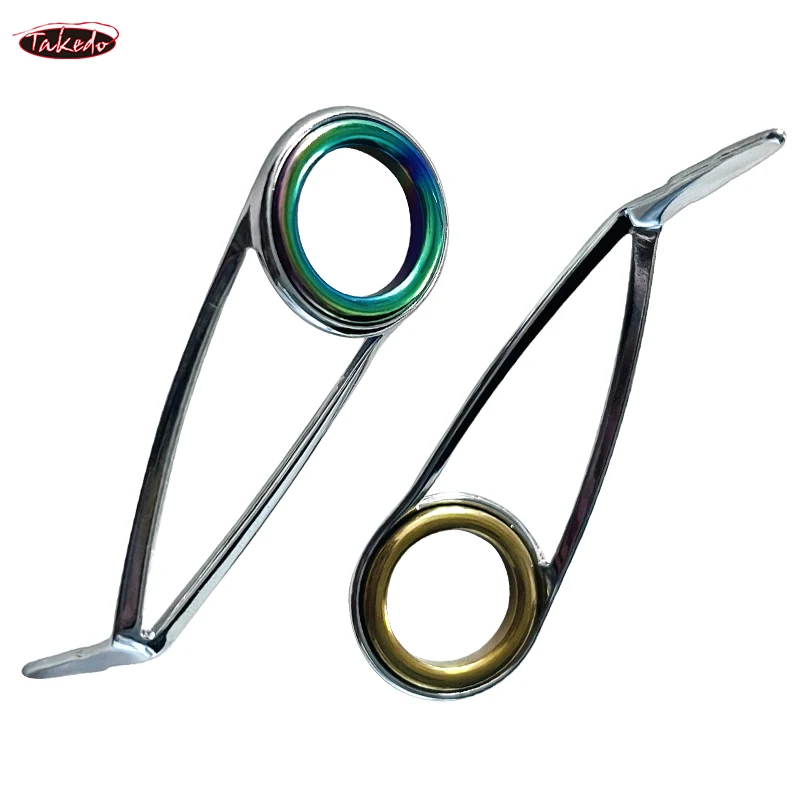 Juego de guías de caña de pescar giratorias, Kit de reparación de varilla, anillos de cerámica de acero inoxidable, accesorios de repuesto giratorios, 5 Juegos, TN20-1 - imagen 2