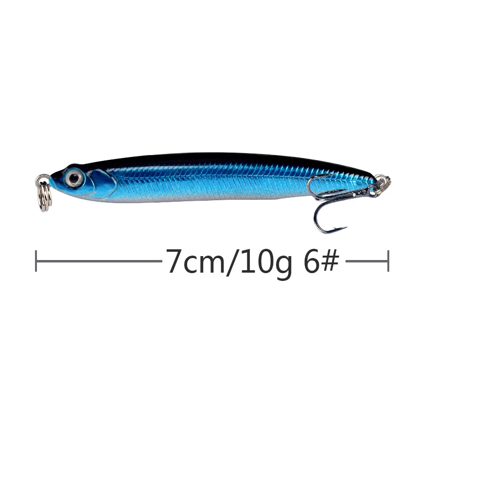 7 Uds. Señuelo de pesca con lápiz que se hunde, ojos 3D, cebo duro Artificial, aparejos de pesca de carpa, Lucio - imagen 4